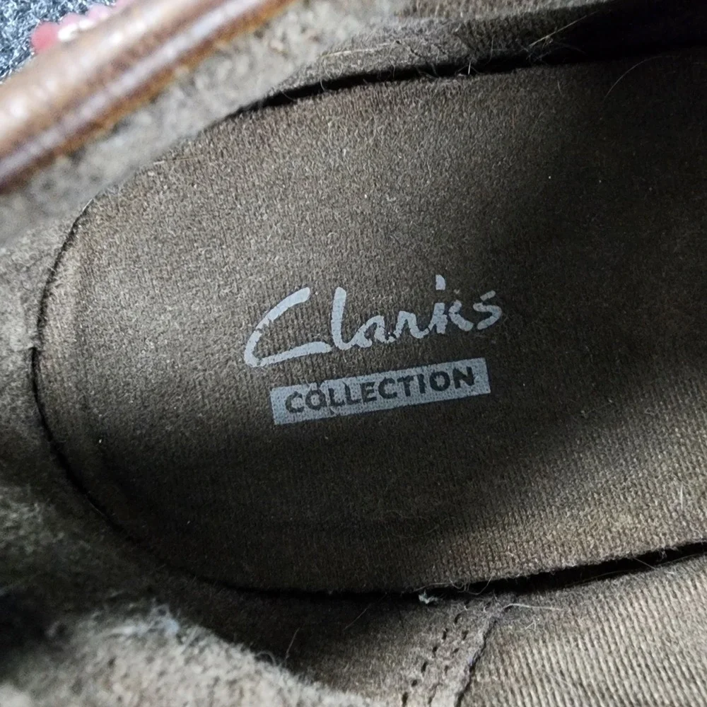 Clarks Padmora Wallabee Oxfords Women 8.5 Brown Leather Lace Up Loafers